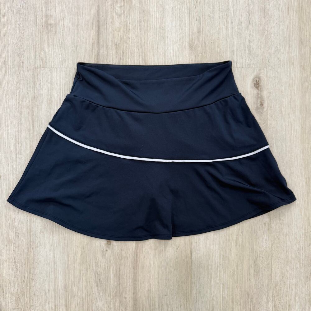 Thrive Societe Tennis Skort Navy Athletic Golf Skirt Built In Shorts Large